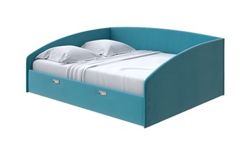 Кровать спальная Bono 160х200, Велюр (Forest 562 Голубой) в Элисте