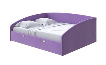 Кровать 2-спальная Bono 160х200, Велюр (Forest 741 Светло-фиолетовый) в Элисте