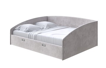 Кровать 2-спальная Bono 160х200, Велюр (Лофти Серый) в Элисте