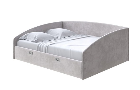 Кровать 2-спальная Bono 160х200, Велюр (Лофти Серый) в Элисте - изображение