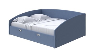 Кровать спальная Bono 160х200, Велюр (Scandi Cotton 22 Морская гроза) в Элисте