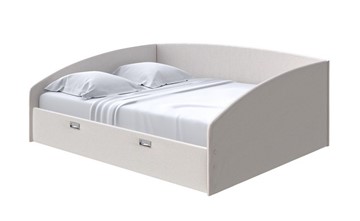 Кровать спальная Bono 160х200, Велюр (Scandi Cotton 3 Лён) в Элисте