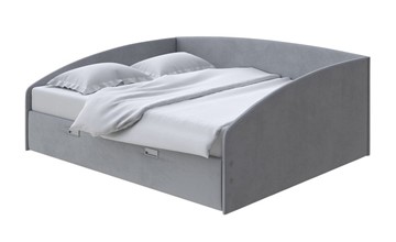 Кровать 2-спальная Bono 160х200, Велюр (Ultra Осенний туман) в Элисте
