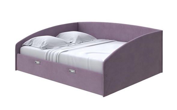 Кровать Bono 160х200, Велюр (Ultra Сливовый) в Элисте - изображение