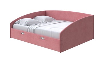 Кровать двуспальная Bono 160х200, Велюр (Ultra Ягодный сорбет) в Элисте