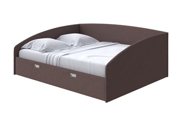 Кровать 2-спальная Bono 180х200, Искусственная шерсть (Лама Шоколад) в Элисте