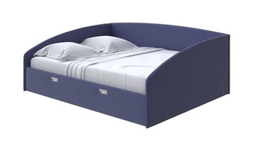 Кровать двуспальная Bono 180х200, Рогожка (Firmino Полуночный синий) в Элисте