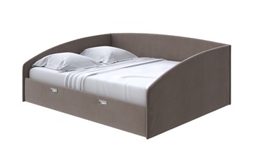 Кровать спальная Bono 180х200, Велюр (Forest 16 Коричневый) в Элисте
