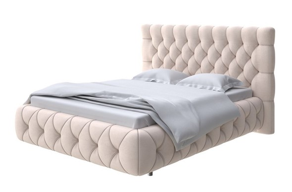 Кровать спальная Castello 160х200, Велюр (Ultra Суфле) в Элисте - изображение