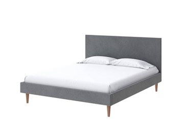 Спальная кровать Claro 160х200, Велюр (Monopoly Британский серый (996)) в Элисте