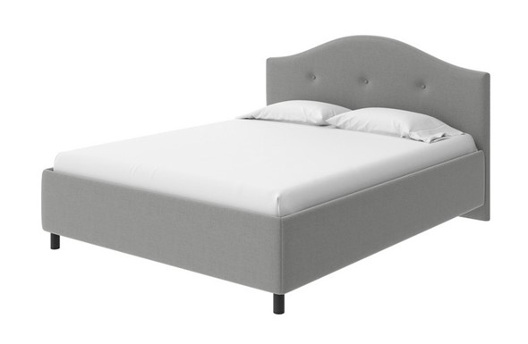 Кровать спальная Como (Veda) 7 200x200, Искусственная шерсть (Лама Светло-серый) в Элисте - изображение