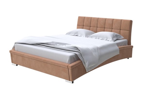 Спальная кровать Corso-1L 180х200, Микровелюр (Manhattan Брауни) в Элисте - изображение