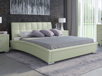 Кровать 2-спальная Corso-1L 200x200, Экокожа (Зеленое яблоко) в Элисте