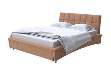 Двуспальная кровать Corso-1L 200x200, Микровелюр (Manhattan Брауни) в Элисте