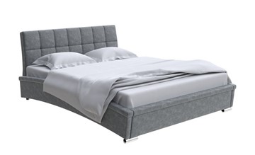 Кровать в спальню Corso-1L 200x200, Велюр (Gratta 4 Серый космос) в Элисте