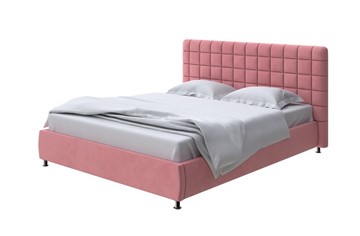 Кровать 2-спальная Corso-3 140x200, Велюр (Ultra Ягодный сорбет) в Элисте
