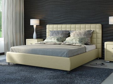 Кровать спальная Corso-3 180x200, Экокожа (Кремовый) в Элисте