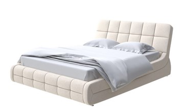 Кровать двуспальная Corso-6 140x200, Искусственная шерсть (Лама Бежевый) в Элисте
