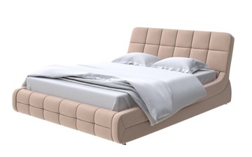 Спальная кровать Corso-6 140x200, Велюр (Forest 730 Миндальный) в Элисте - предосмотр