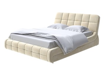 Кровать в спальню Corso-6 140x200, Велюр (Лофти Айвори) в Элисте