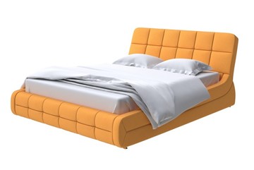 Кровать Corso-6 140x200, Велюр (Scandi Cotton 18 Шафран) в Элисте