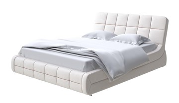 Кровать двуспальная Corso-6 160х200, Велюр (Scandi Cotton 3 Лён) в Элисте