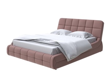 Двуспальная кровать Corso-6 200х200, Экокожа (Молочный шоколад) в Элисте