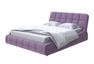 Двуспальная кровать Corso-6 200х200, Экокожа (Слива) в Элисте