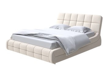 Спальная кровать Corso-6 200х200, Искусственная шерсть (Лама Бежевый) в Элисте - предосмотр