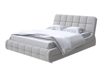 Кровать в спальню Corso-6 200х200, Искусственная шерсть (Лама Светло-серый) в Элисте - предосмотр
