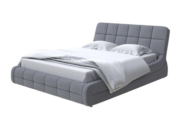 Двуспальная кровать Corso-6 200х200, Искусственная шерсть (Лама Темно-серый) в Элисте