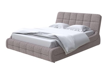 Кровать в спальню Corso-6 200х200, Рогожка (Levis 25 Светло-коричневый) в Элисте