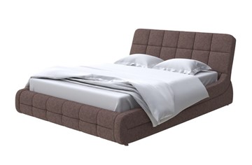 Двуспальная кровать Corso-6 200х200, Рогожка (Levis 37 Шоколад) в Элисте - предосмотр
