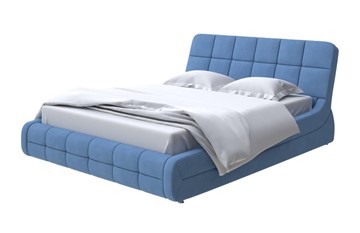 Двуспальная кровать Corso-6 200х200, Рогожка (Тетра Голубой) в Элисте