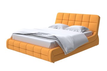 Кровать 2-спальная Corso-6 200х200, Велюр (Scandi Cotton 18 Шафран) в Элисте - предосмотр