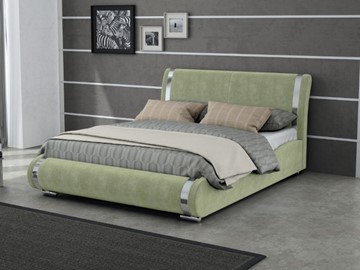 Спальная кровать Corso-8 200x200, Велюр (Лофти Олива) в Элисте
