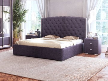 Спальная кровать Dario Slim 160x200, Велюр (Лофти Слива) в Элисте