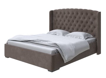 Спальная кровать Dario Slim lite 160x200, Велюр (Casa Кофейный) в Элисте