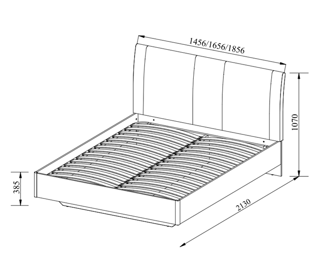 Спальная кровать Domenica, Кр-06 (1600), без ГПМ в Элисте - изображение 2