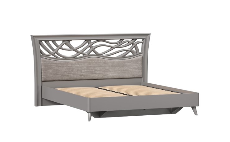 Спальная кровать Джулия 1800 с кроватным основанием, Оникс Серый в Элисте - изображение 1
