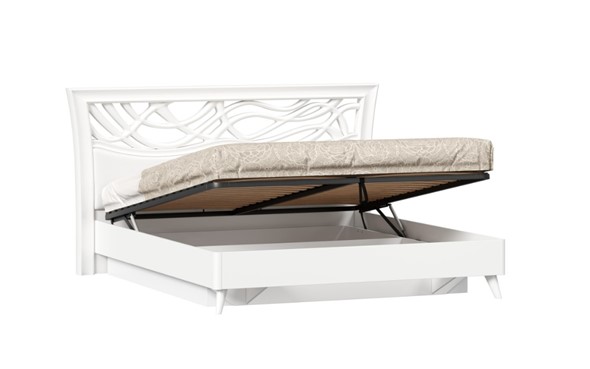 Кровать 2-х спальная Джулия 1800 с подъемным механизмом, Белый в Элисте - изображение