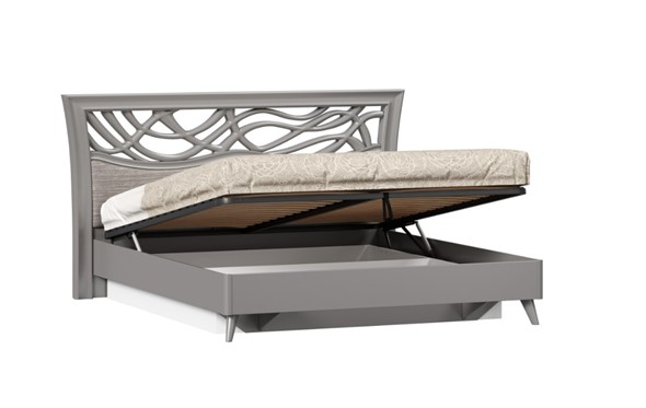 Кровать в спальню Джулия 1800 с подъемным механизмом, Оникс Серый в Элисте - изображение