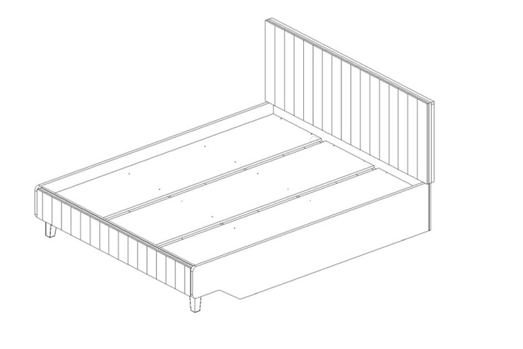 Двуспальная кровать Элика с настилом в Элисте - изображение 1