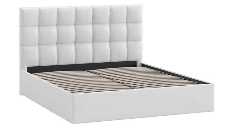 Кровать Эмбер тип 1 (Экокожа белая) в Элисте - изображение 1