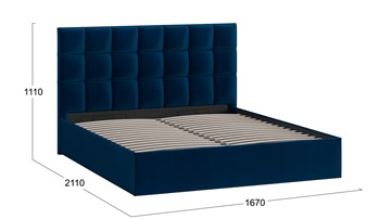2-спальная кровать Эмбер тип 1 (Велюр Confetti Blue) в Элисте - предосмотр 2