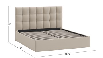 2-спальная кровать Эмбер тип 1 (Велюр Confetti Cream) в Элисте - предосмотр 2