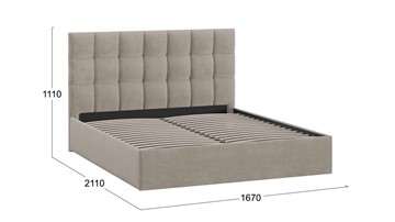 2-спальная кровать Эмбер тип 1 (Велюр Мокко темный) в Элисте - предосмотр 2