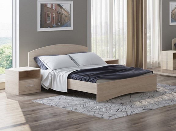 Спальная кровать Этюд 180х200, Дуб Шамони в Элисте - изображение