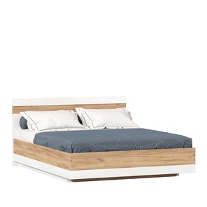 Спальная кровать Фиджи 1600 с подъемным механизмом ЛД 659.078, Дуб золотой/Белый в Элисте