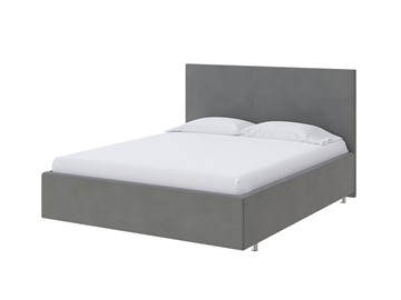 Двуспальная кровать Flat 160х200, Велюр (Forest 17 Серый) в Элисте
